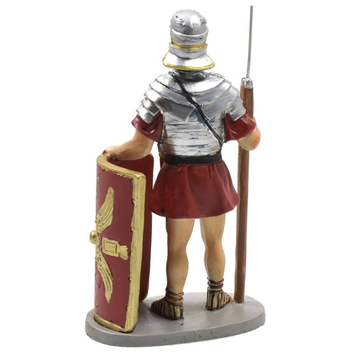 Centurion with shield and spear in painted resin 12 cm Landi