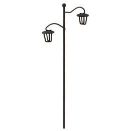 Doppio lampione nero da strada cm 17,5 h