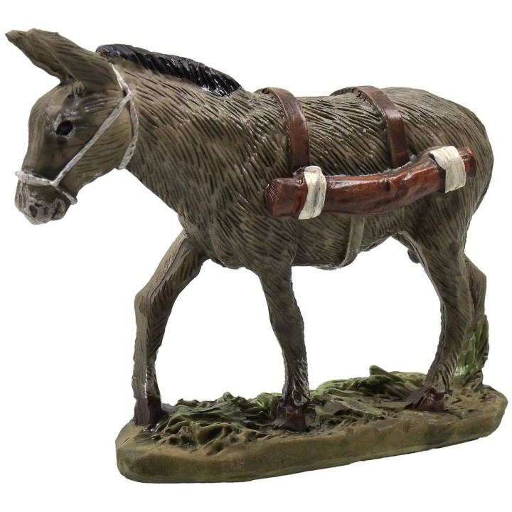 Burro con base de resina pintada para estatuas de 10 cm serie