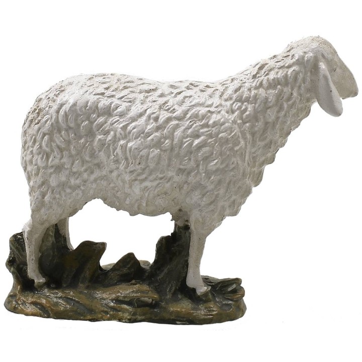 High head sheep in painted resin for statues 10 cm Landi