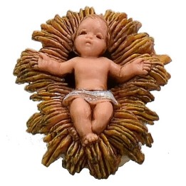 Niño Jesús en la cuna serie 6 cm Landi Moranduzzo