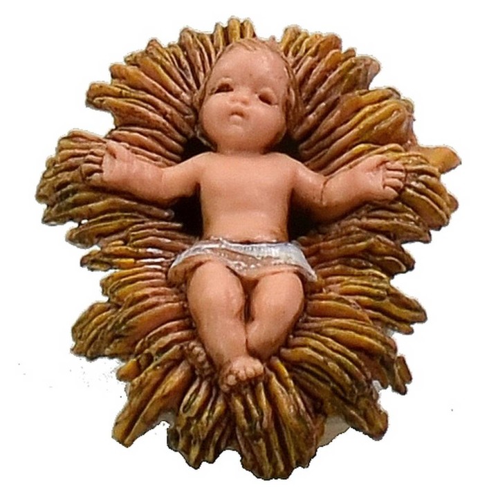 Niño Jesús en la cuna serie 6 cm Landi Moranduzzo