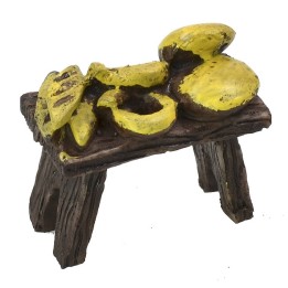 Tavolo con pane in resina effetto legno cm 5x2,8x4,9 h
