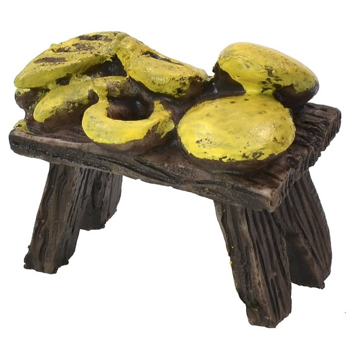 Tavolo con pane in resina effetto legno cm 5x2,8x4,9 h