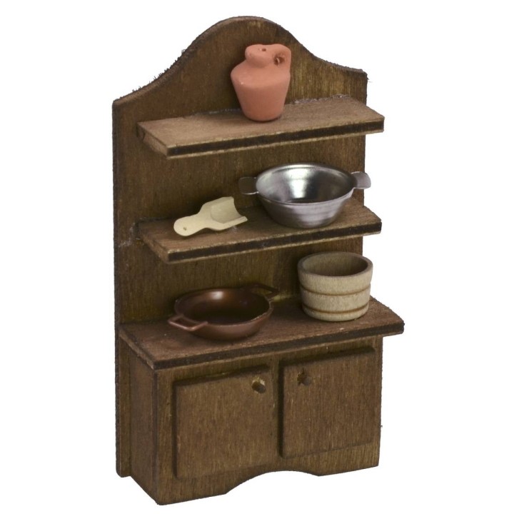 Aparador de madera con accesorios de cocina cm 6,8x2,9x11,9 h