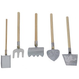 Set 5 attrezzi da campagna accessori in miniatura presepe