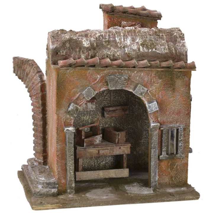 Blacksmith's shop cm 24x17,5x26 h for 12 cm statues