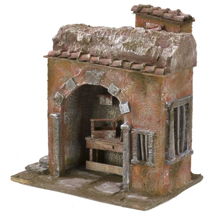 Bottega del fabbro cm 24x17,5x26 h per statue da 12 cm