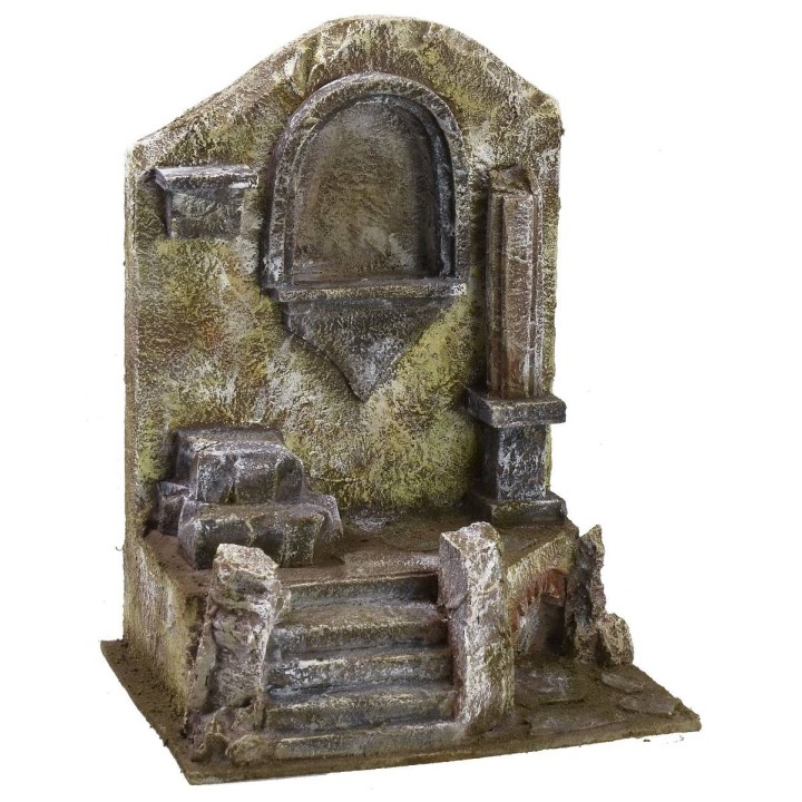 Rudere di tempio antico cm 19,5x14,5x25 h per statue da 10-12 cm