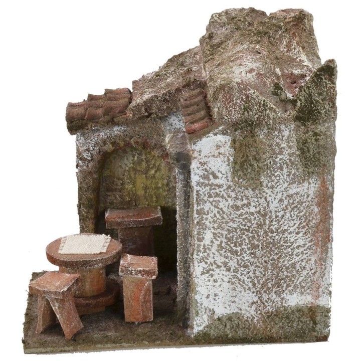 Vineria with dehor 12.5x8.5x12.5 h cm for 6 cm statues
