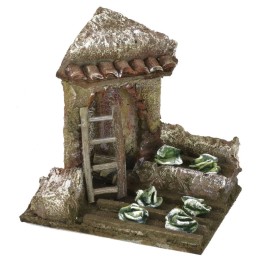 Orto per presepe con rudere angolare cm 11,5x9x11,5 h per