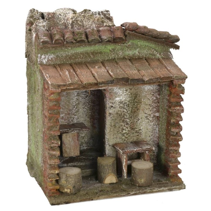 Osteria con pergola cm 11,5x9x13,5 h per statue da 6 cm