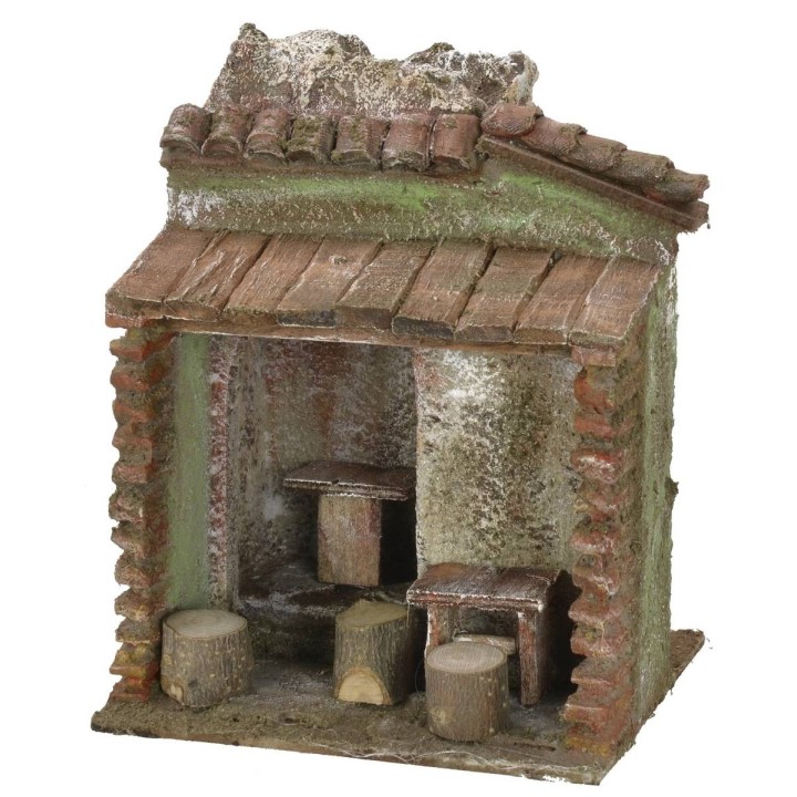 Osteria con pergola cm 11,5x9x13,5 h per statue da 6 cm