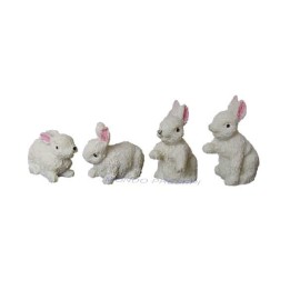 Set 4 conigli in resina cm 2 - 69452