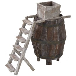 Botte con scala e macina per uva cm 10,5Øx22 h