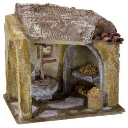 Ambientazione di una macina per presepe cm 24x17,5x21,5 h per