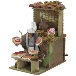 Venditore di pizze in movimento