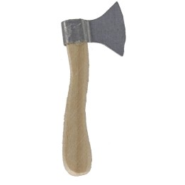 Ax in wood and metal 4.5 cm