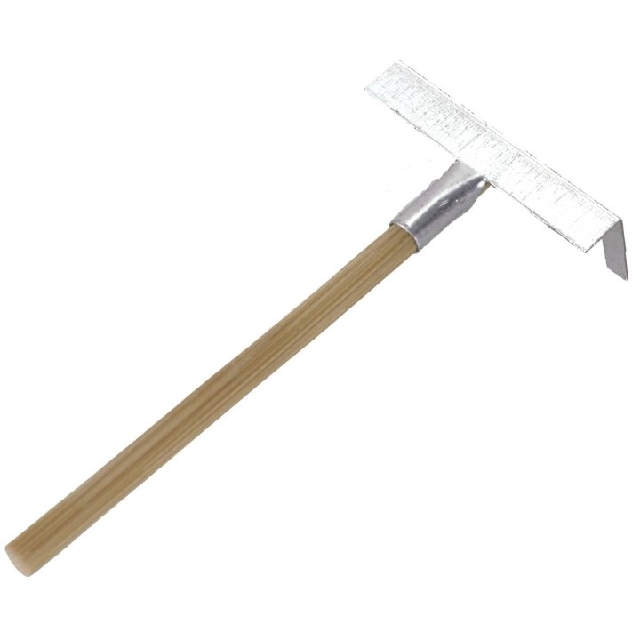 Rake in wood and metal 7 cm