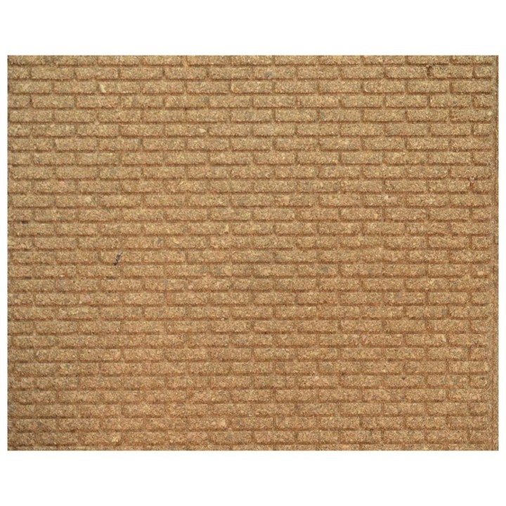 Panel de corcho con ladrillos grandes de 10x50x1 cm en 3 partes.