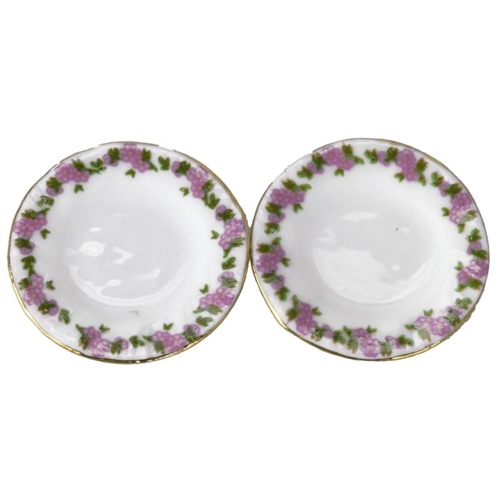 Juego de 2 platos decorativos de cerámica ø 3,2 cm