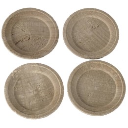 Juego de 4 platos de madera ø 4,4 cm