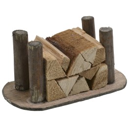 Leña apilada cm 7,8x3,9x3,7 h.