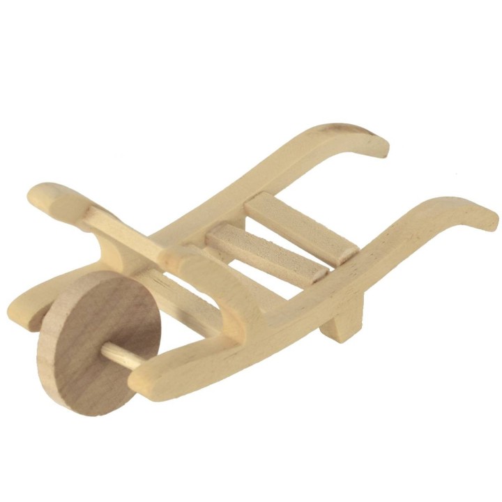 Carriola in legno cm 12x4,3x4 h