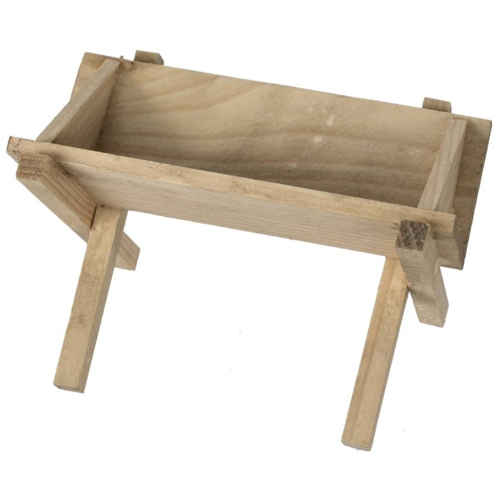 Pesebre de madera de 10x6,5x6,2 cm h