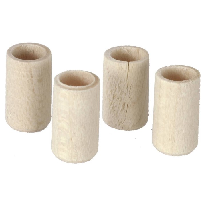 Set 4 bicchieri in legno ø 0,7x1,2 cm