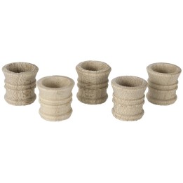 Set 4 bicchieri in legno lavorato ø 1x1,1 cm