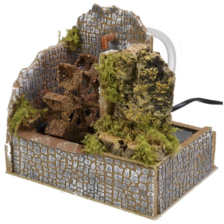 Mulino ad acqua funzionante cm 20x13,5x17 h