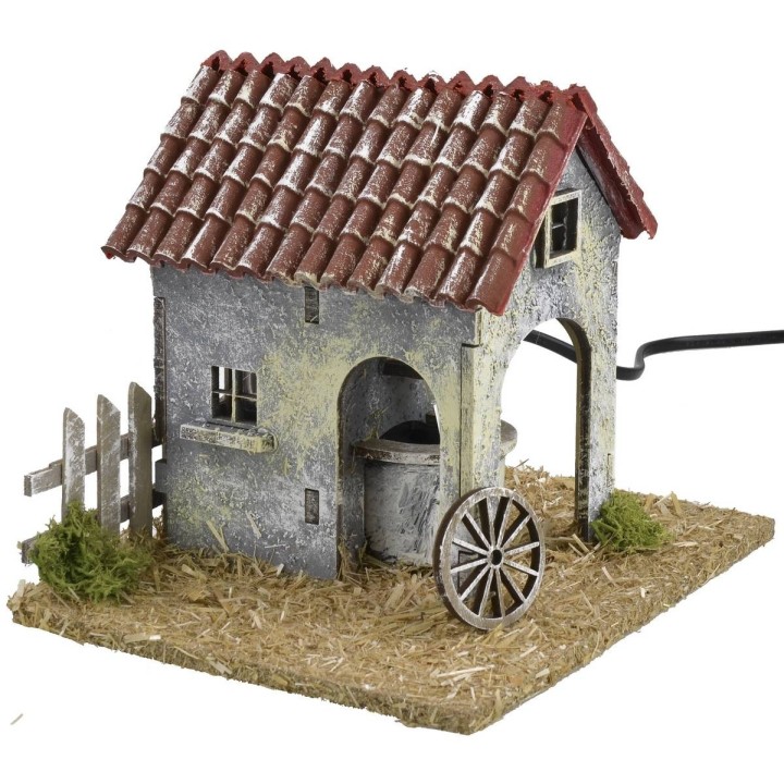 Farmhouse with functioning fountain and wash-house 19x15x15.5