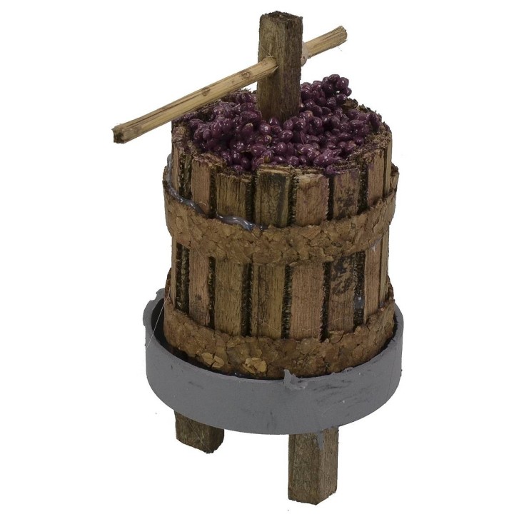 Torchio in legno per uva cm 4,5Øx9 h per statue cm 12