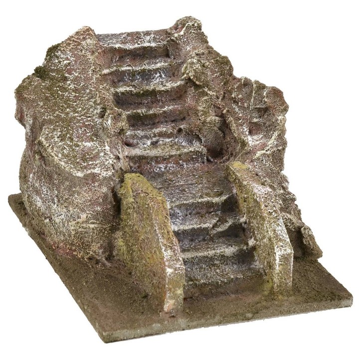 Escalera para Belén de 9x12x7 cm de altura para figuras de 6 cm