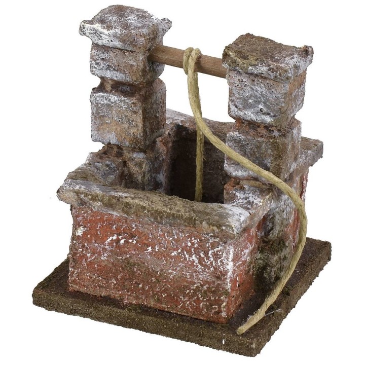 Pozo para pesebre de 6x6x7 cm de altura para estatuas de 6 cm