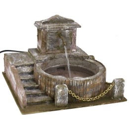 Fontana circolare con scala cm 26x26x18 h per statue 10-12 cm