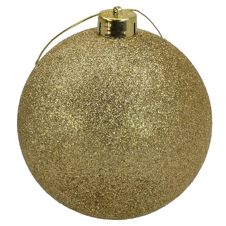 Juego de 3 bolas doradas brillantes de ø 12 cm para árbol de