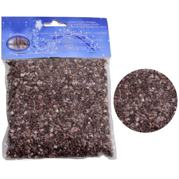 Bolsa de grava pequeña marrón 350 gr