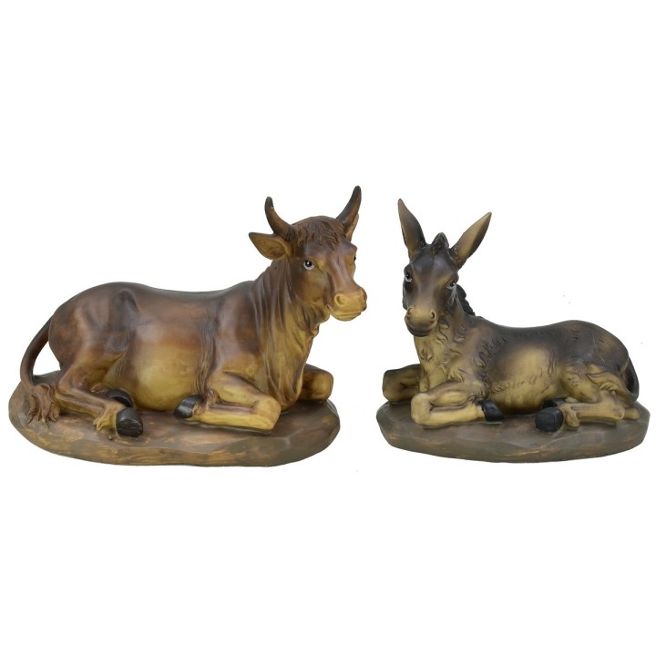 Ox and donkey for 20-30 cm statues in resin