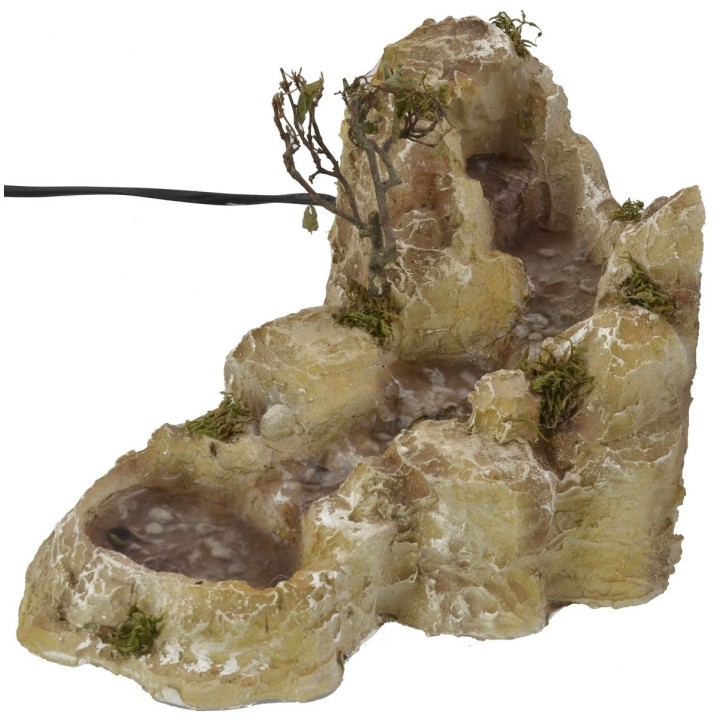 Ruscello con lago in resina presepe funzionante cm 31x20x15,5 h.