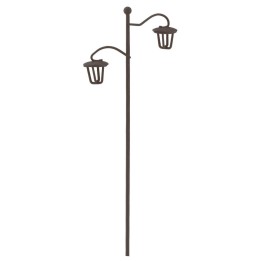 Doppio lampione antracite da strada cm 17,5 h