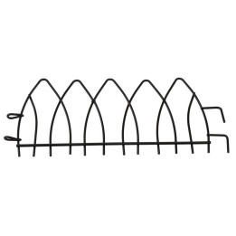 Barandilla de metal antracita con ganchos de 16,3x7 cm h