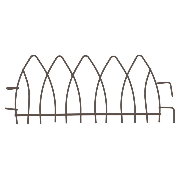 Barandilla de metal antracita con ganchos de 16,3x7 cm h