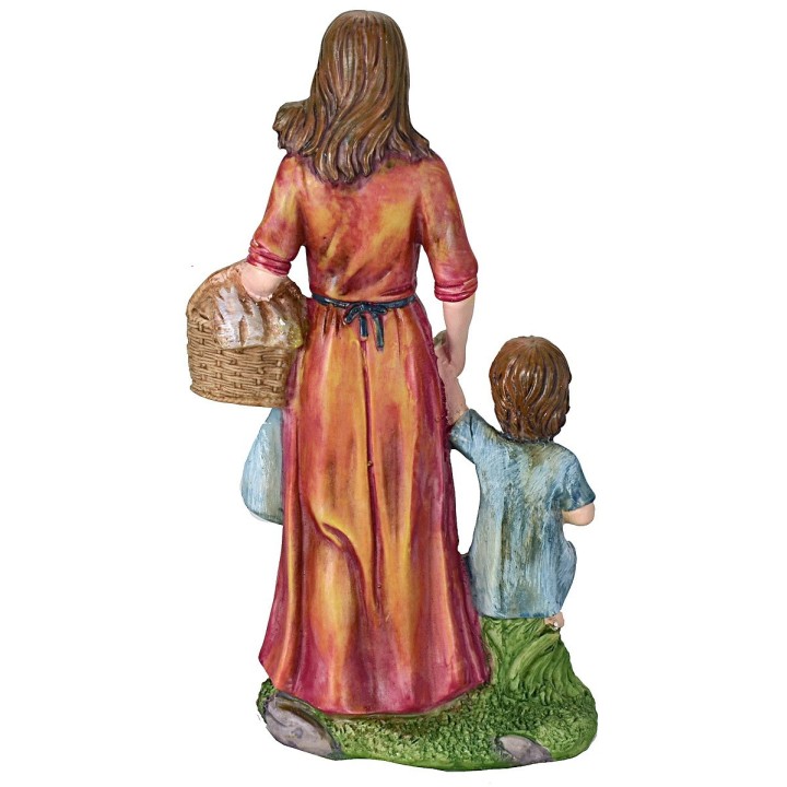 Woman with child cm 27 in resin