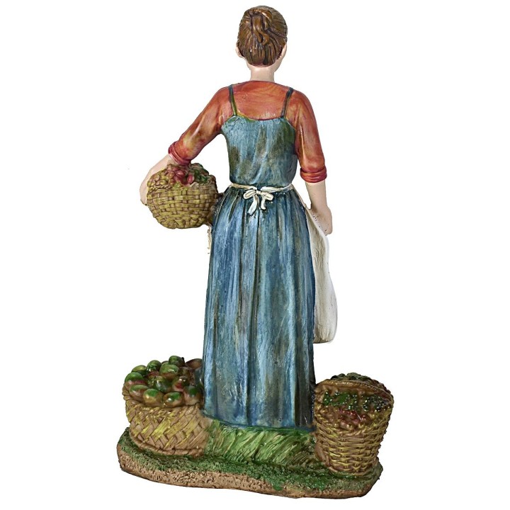 Vendedora de frutas y verduras de 27 cm en resina