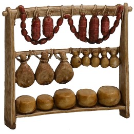 Puesto del charcutero cm 9x2,2x8,1 h para estatuas 6 cm Landi