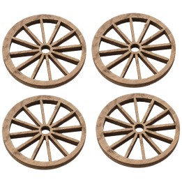 Bolsa de 4 ruedas de madera ø 4 cm