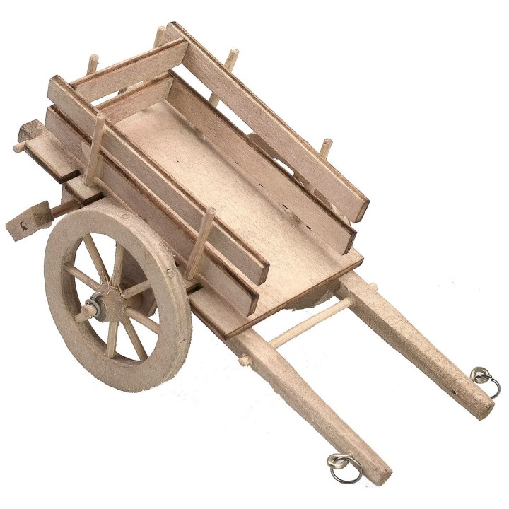 Carretto in legno 12,5x7,3x6,2 h