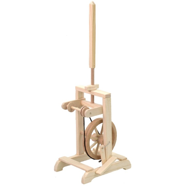 Rueca de madera de 5,5x8x21 cm h.